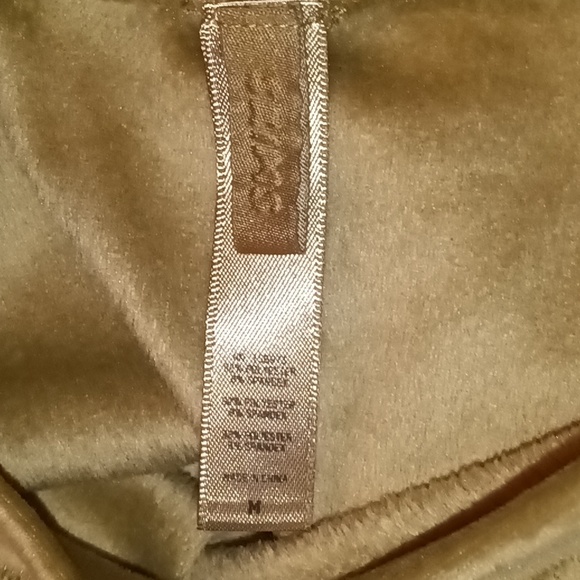 Skims | Velour Crew Neck Cropped Tank Top Women’s Size Medium Gold Plush - Picture 6 of 6